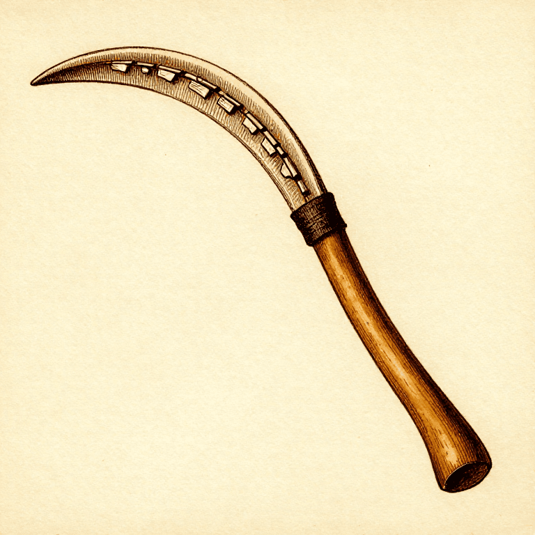 Making a Composite Sickle — Flint-Bladed Harvesting Tool