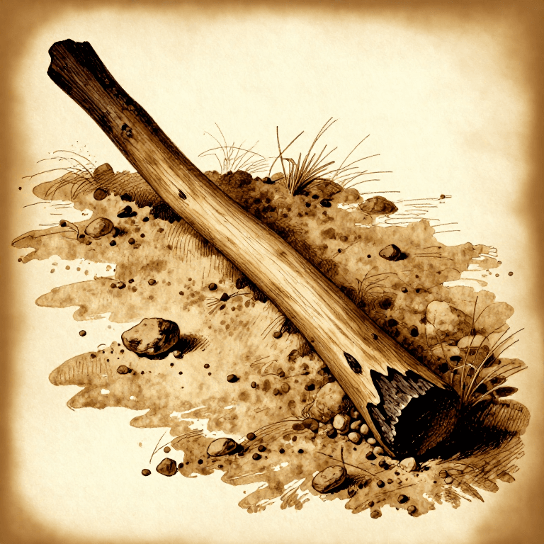 Making a Fire-Hardened Digging Stick — The First Farming Tool