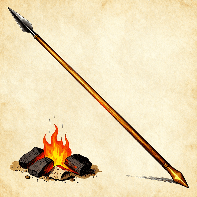 Making a Fire-Hardened Hunting Spear — The Oldest Weapon