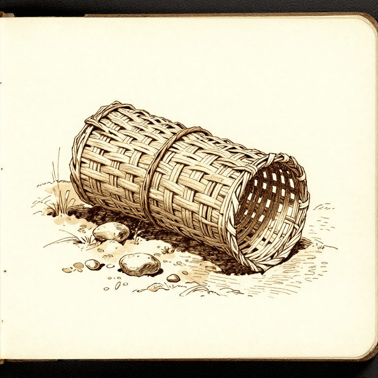 Weaving a Wicker Fish Trap — Funnel-Entry Basket Trap