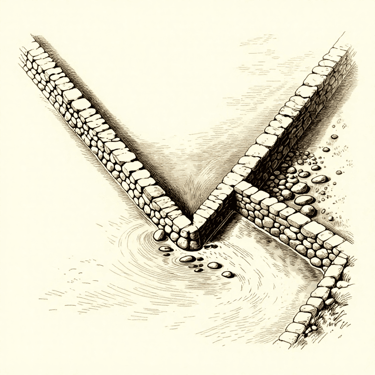 Constructing a Stone Fish Weir — River Channel Trap