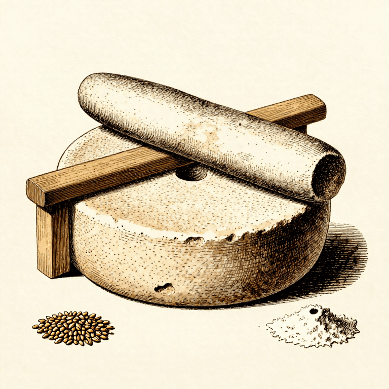 Shaping a Saddle Quern Grinding Stone — Grain Processing Tool