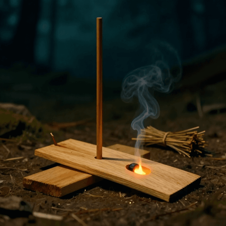Starting Fire with a Hand Drill — The Simplest Friction Fire Method