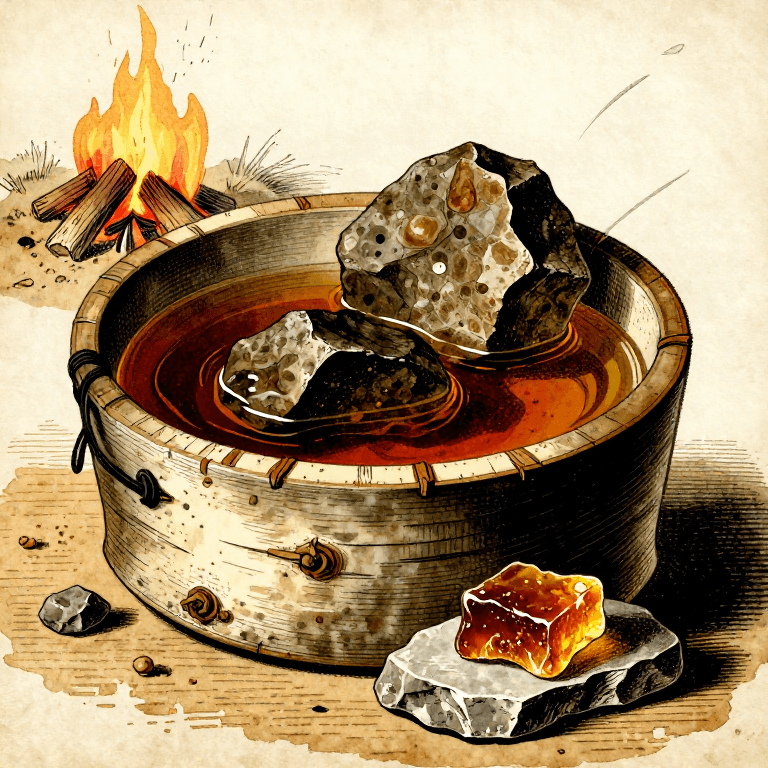 Making Hide Glue by Boiling Rawhide Scraps — Prehistoric Collagen Adhesive