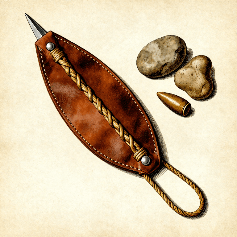 Making a Leather Sling — The Shepherd's Projectile Weapon
