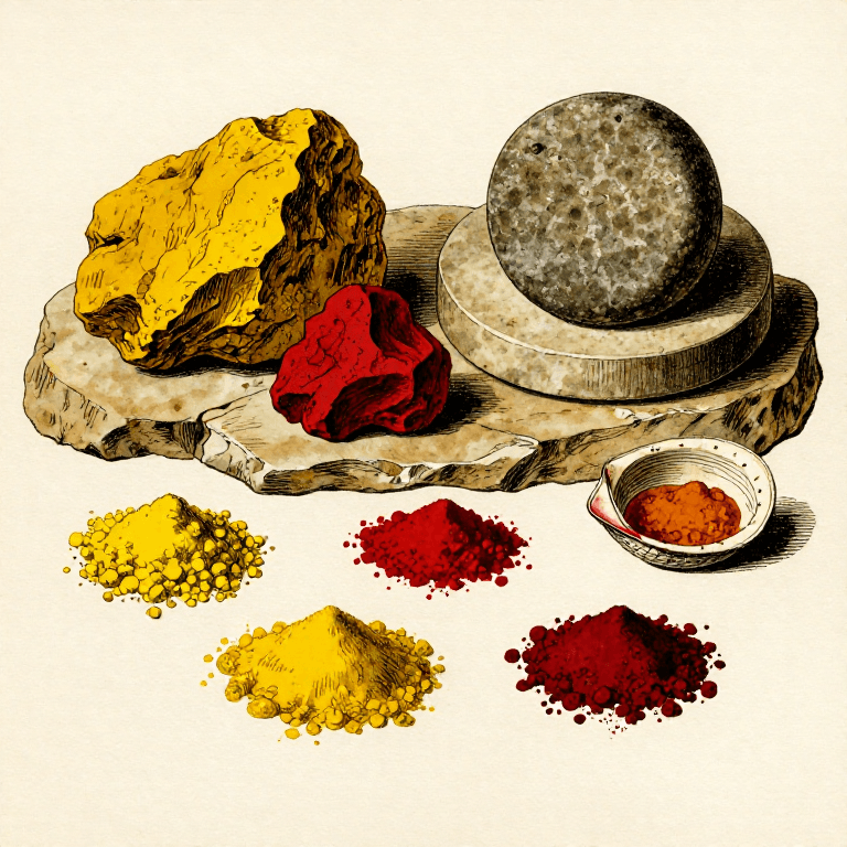 Preparing Ochre Pigment for Cave Painting — Mineral Processing