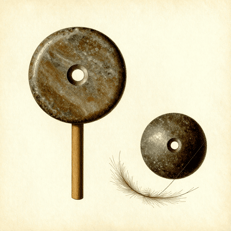 Making a Stone Spindle Whorl — The Flywheel That Made Thread Possible