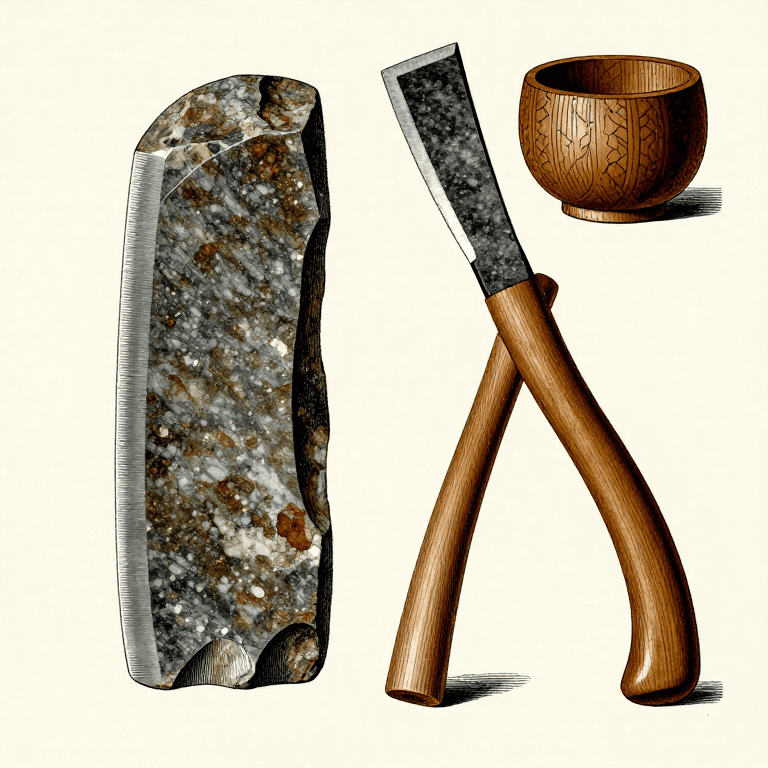Making a Stone Adze — The Woodworking Tool That Shaped Canoes and Beams