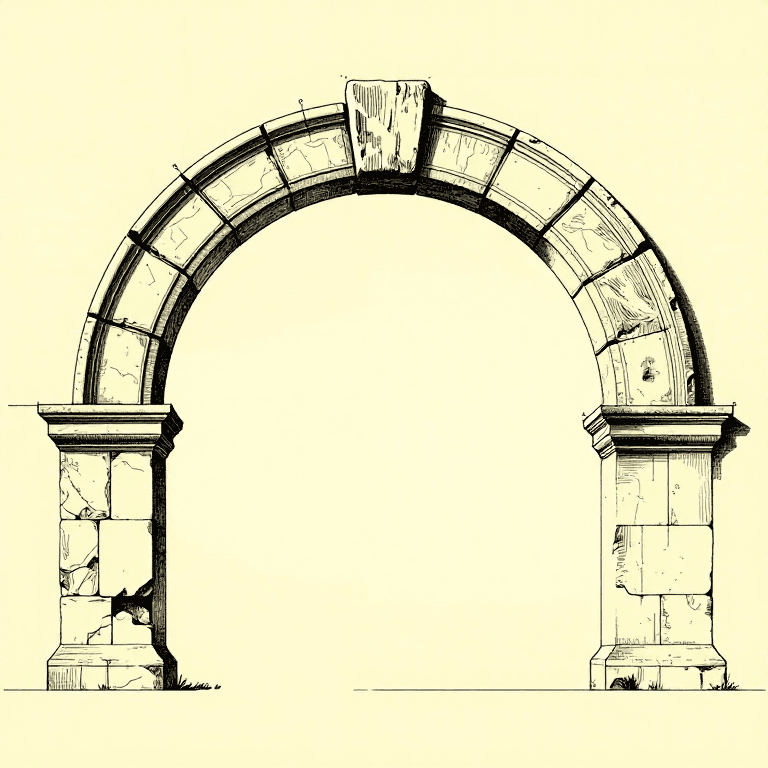 Constructing a Roman Semicircular Arch with Voussoirs — Stone Arch Engineering