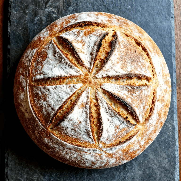 Baking Panis Quadratus Roman Scored Bread — Pompeian Round Loaf