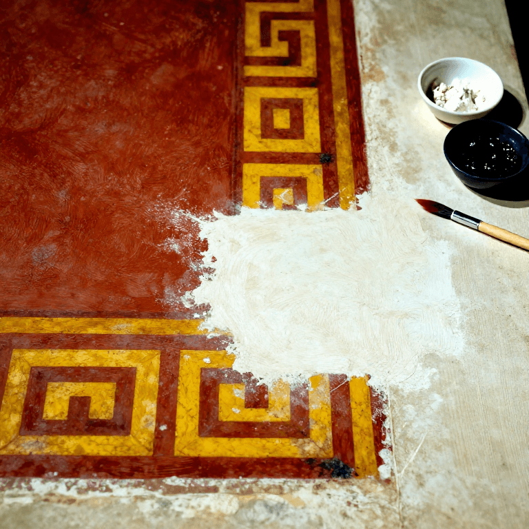Painting a Buon Fresco on Wet Lime Plaster — Roman Wall Painting