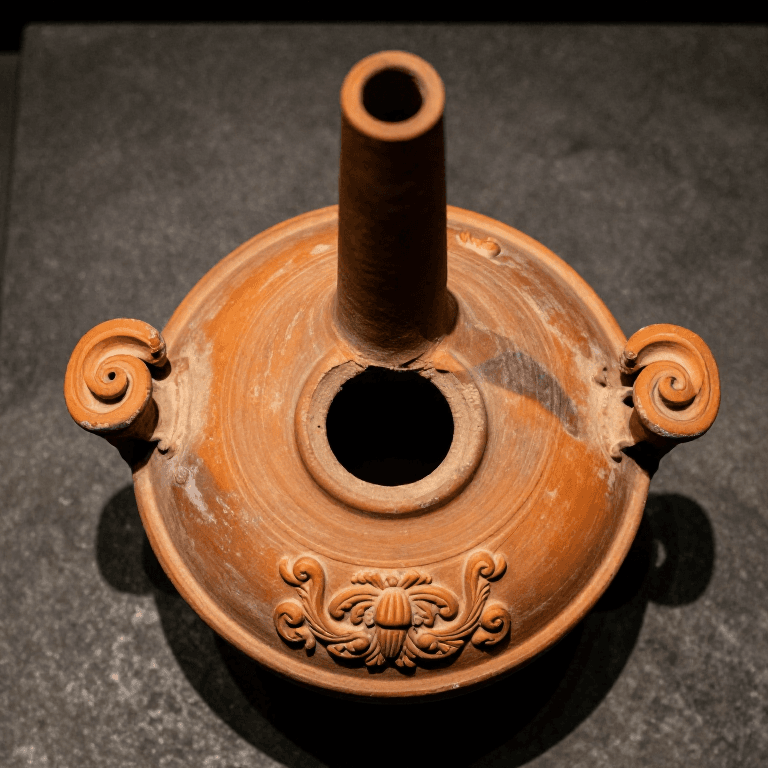 Molding a Volute Oil Lamp from Terracotta — Roman Lighting