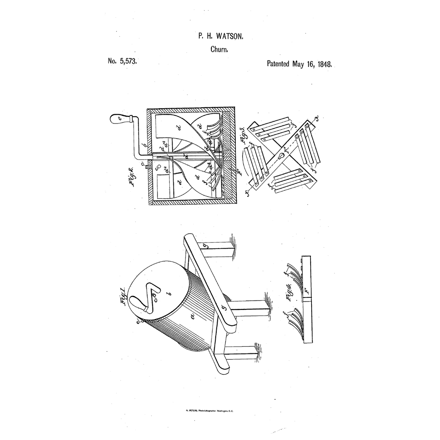 Spiral-Vane Spring-Agitator Churn: Vanes That Snap Springs on the Bottom