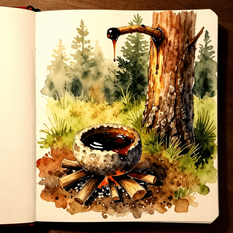 Making Pine Pitch Glue — Nature's Superglue