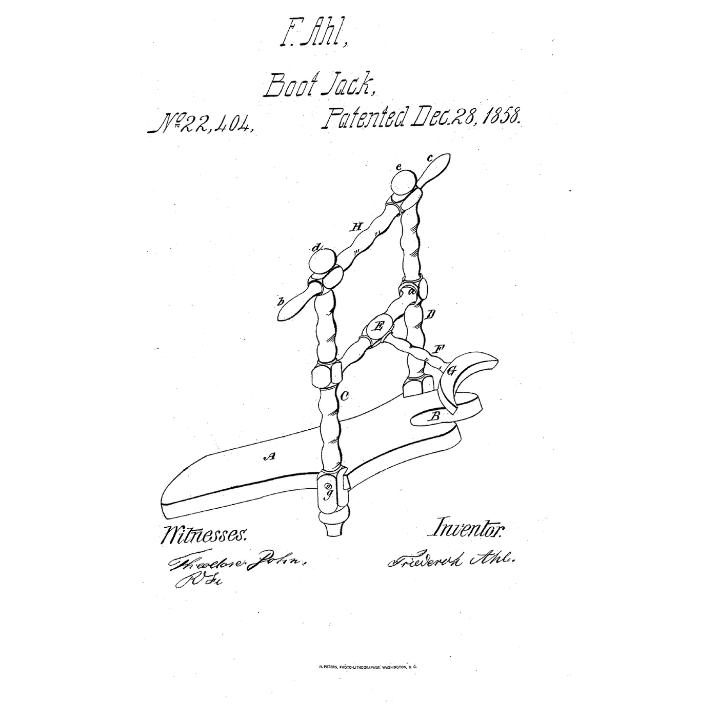 The Bootjack Hat Stand: Handles to Hold, a Crescent on the Instep