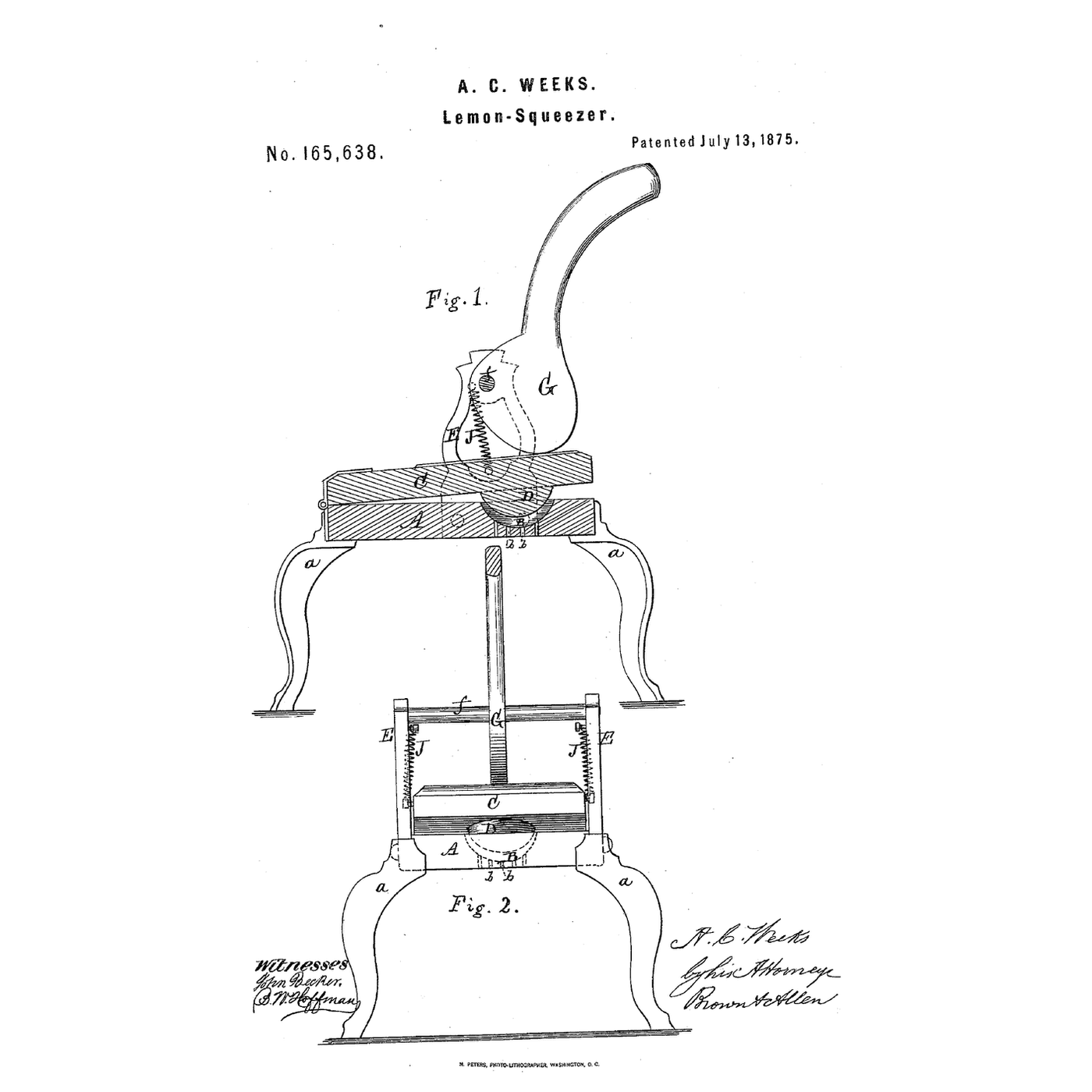 The Cam-Lever Lemon Squeezer: A Cam on a Shaft Presses the Plunger, Springs Lift It