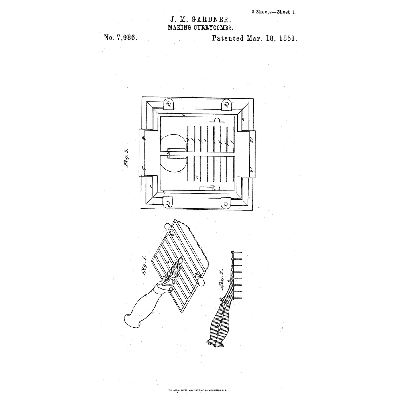 The Cast-Back Curry Comb: Iron Run Around Toothed Plates Held in a Notched Bar