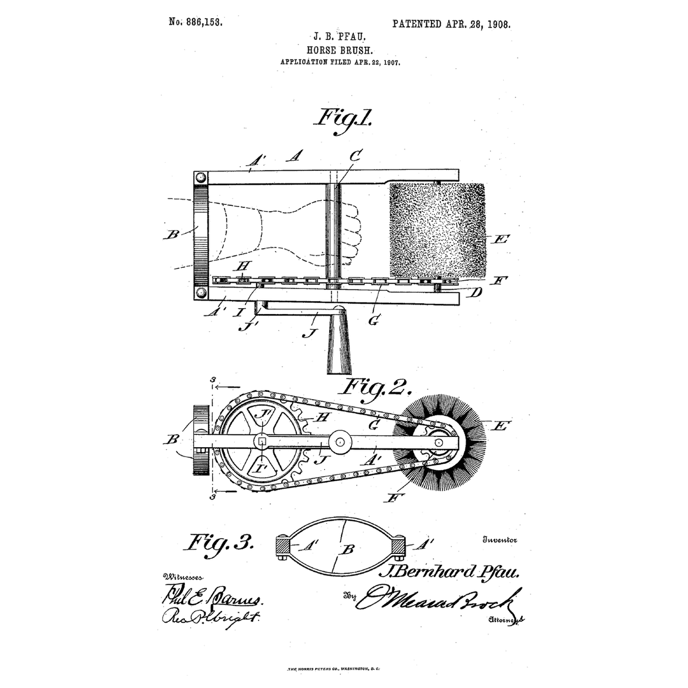 The Crank-Driven Rotary Horse Brush: Worn on the Forearm, Spun by a Sprocket Chain