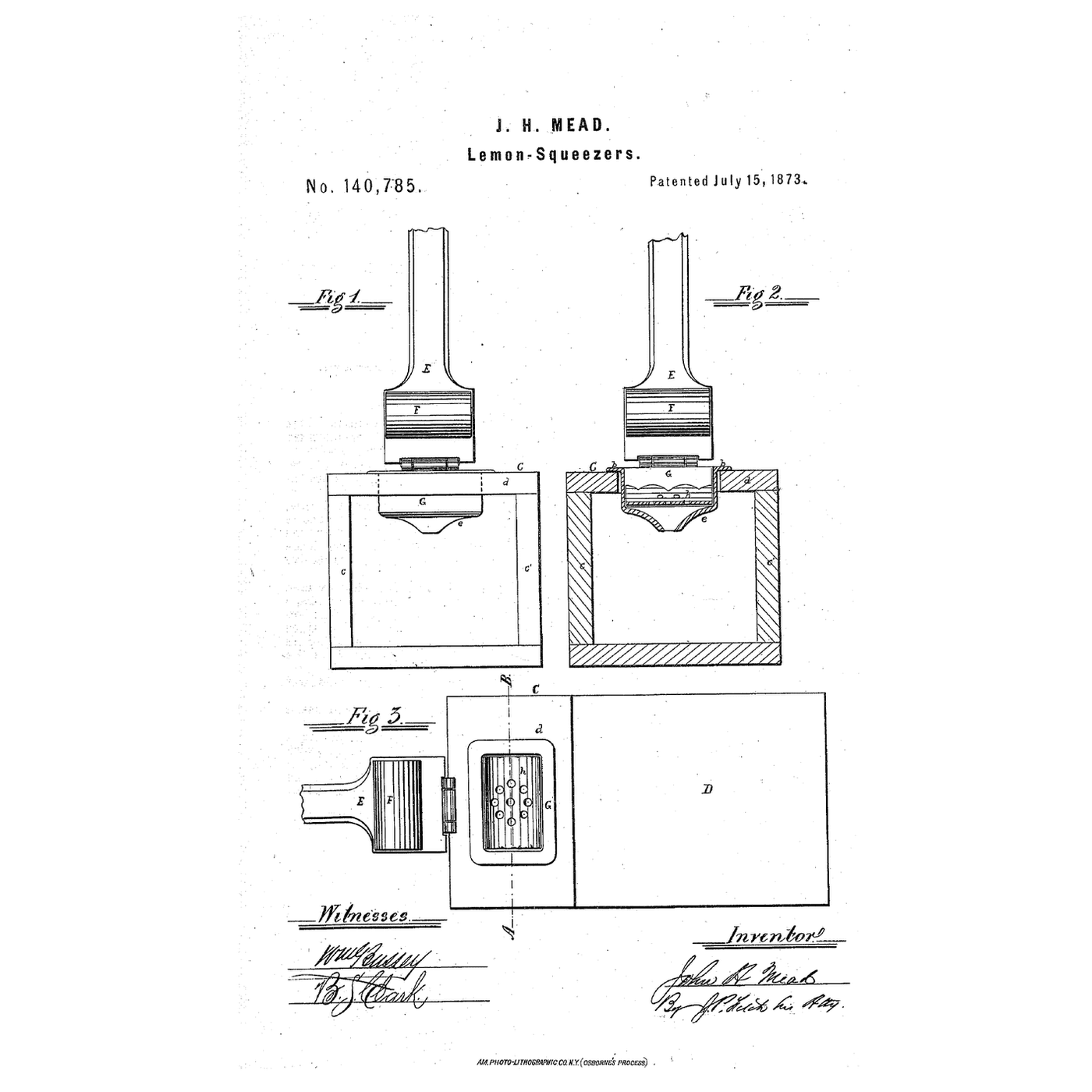 The False-Bottom Lemon Press: A Hinged Lever Over a Die, and One Hole for the Juice