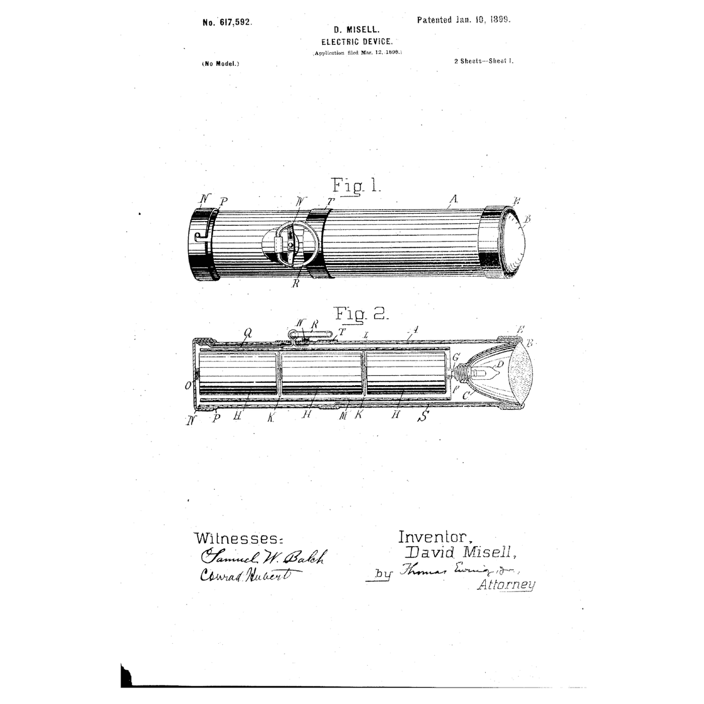 The Flashlight: Dry Cells, a Small Lamp and a Thumb Ring