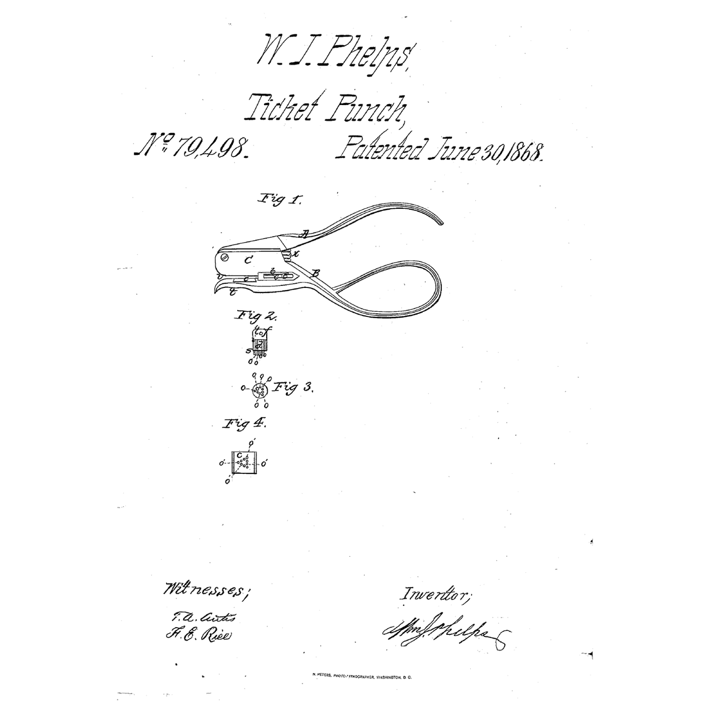 The Perforated-Character Ticket Punch: A Figure Pricked in Pins, So the Print Stays Readable