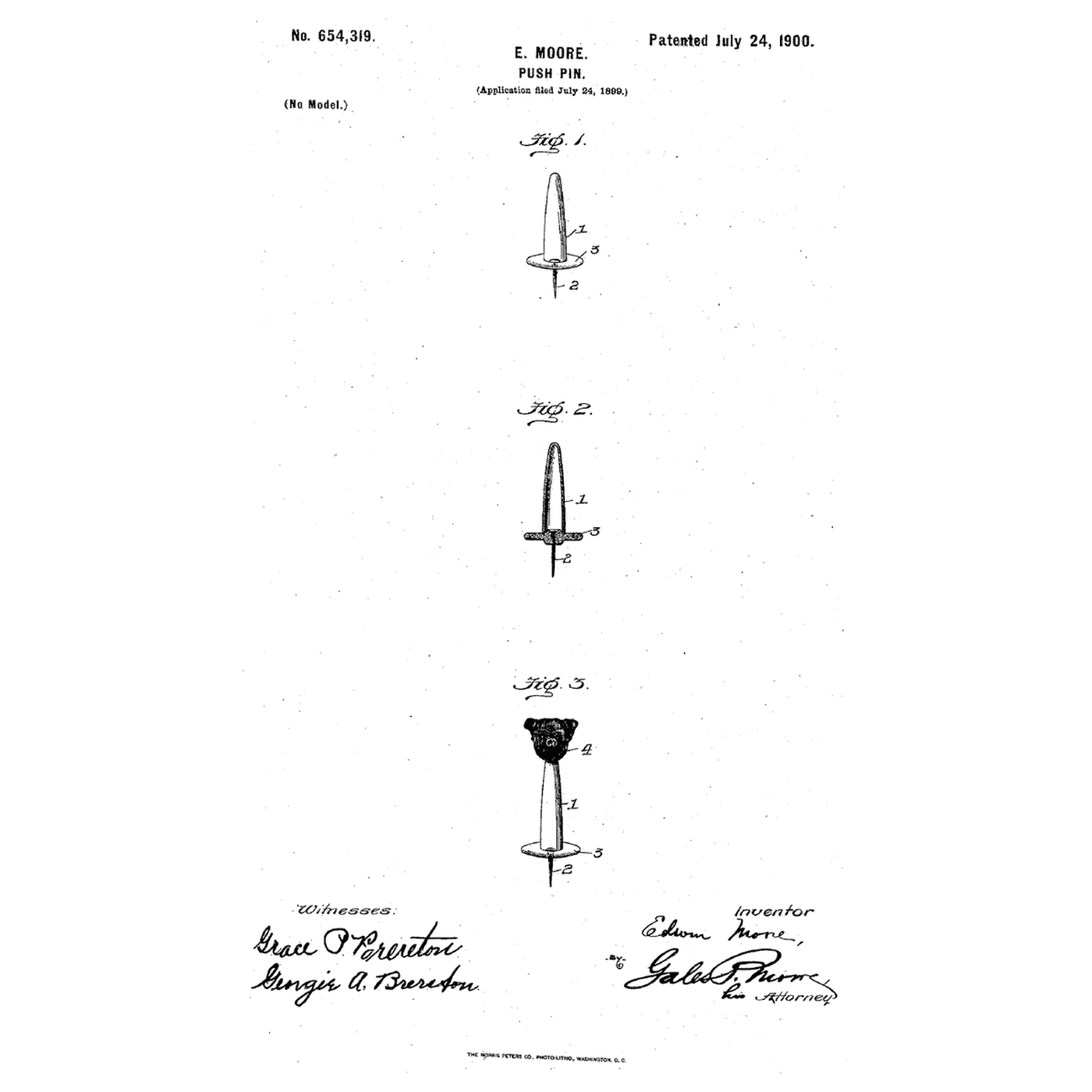 The Push Pin: A Glass Handle Sealed Round a Steel Point