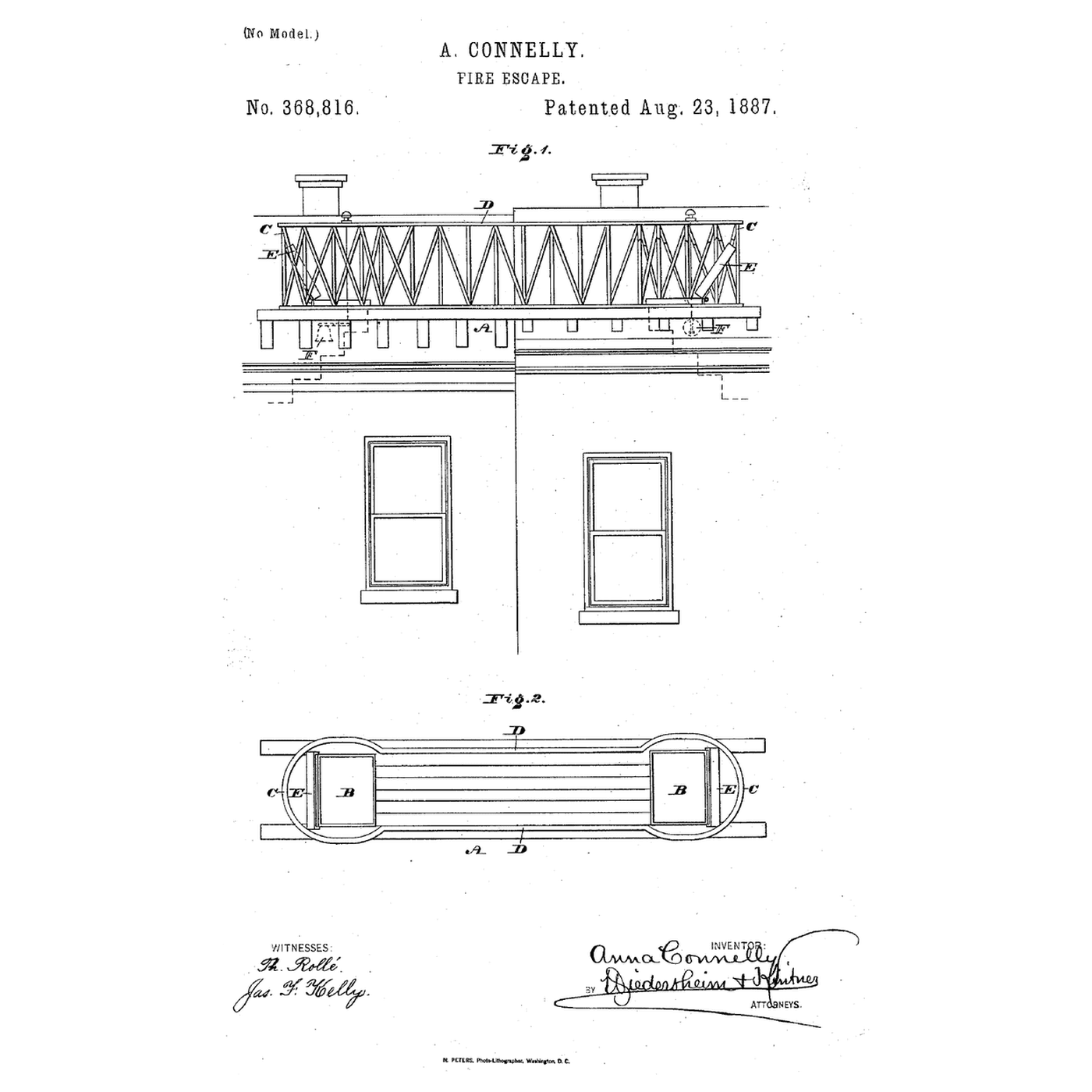 The Rooftop Fire Escape: A Railed Bridge to the House Next Door