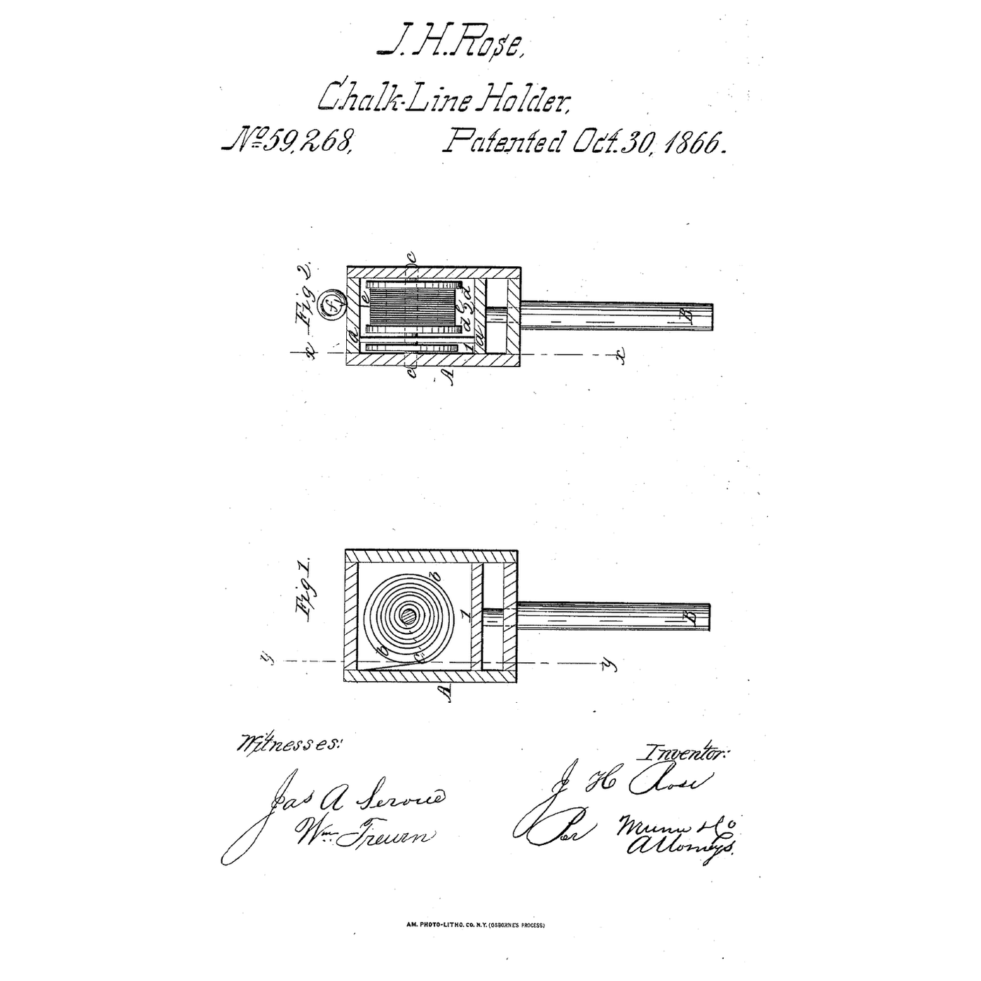 The Self-Winding Chalk-Line Reel: A Coil Spring That Reels the Line Back