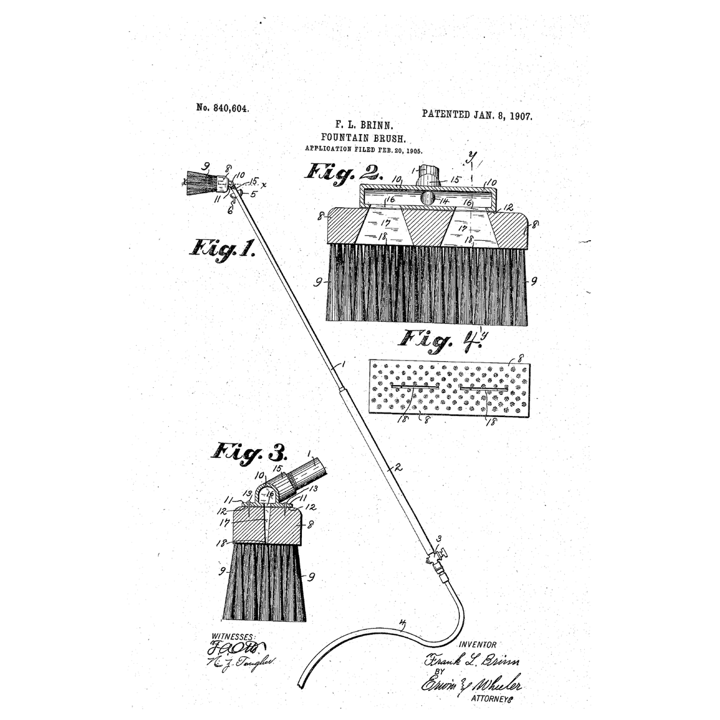 The Sheet-of-Water Fountain Brush: Tapered Slots Part the Bristles