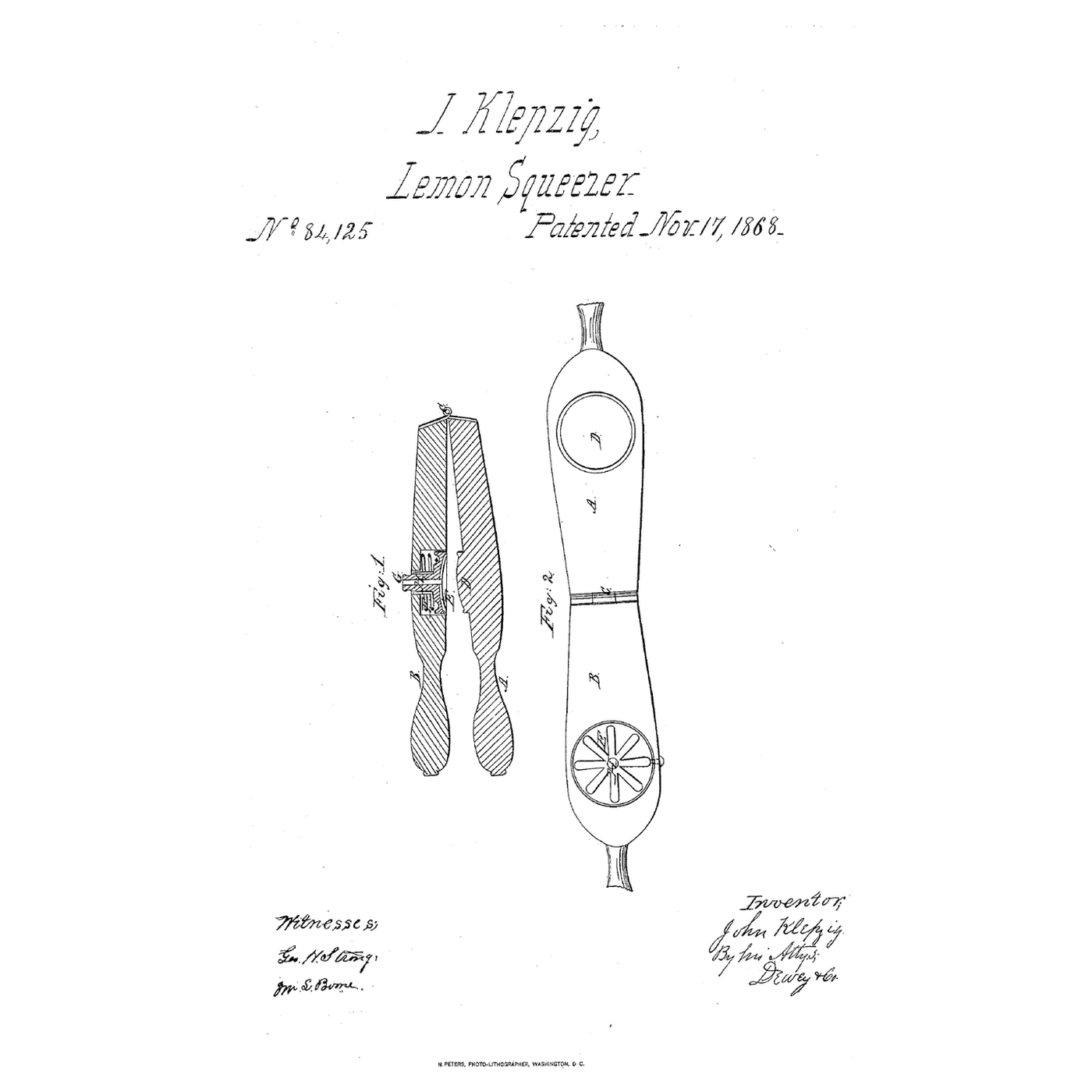 The Spring-Button Lemon Squeezer: A Button That Gives Way So the Rind Wraps Round It