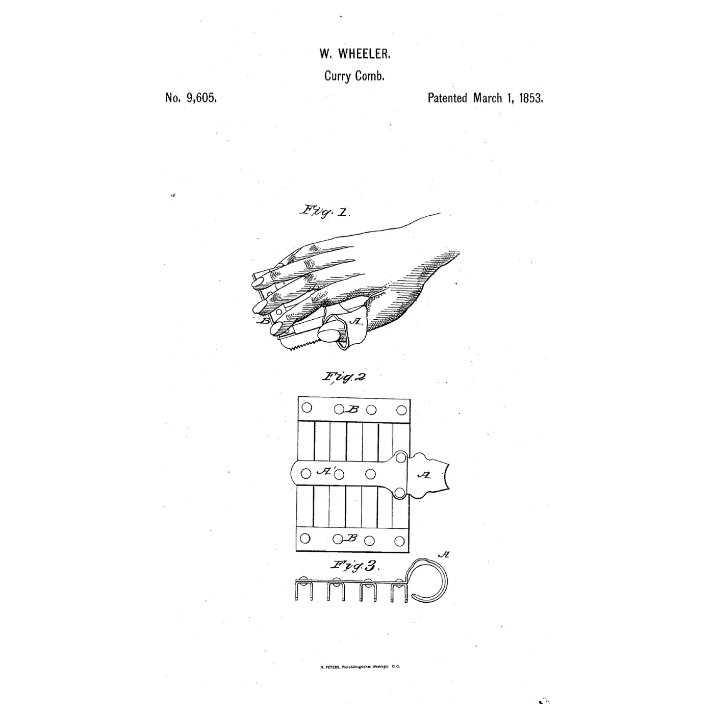 The Thumb-Ring Curry Comb: A Ring for the Thumb Instead of a Handle