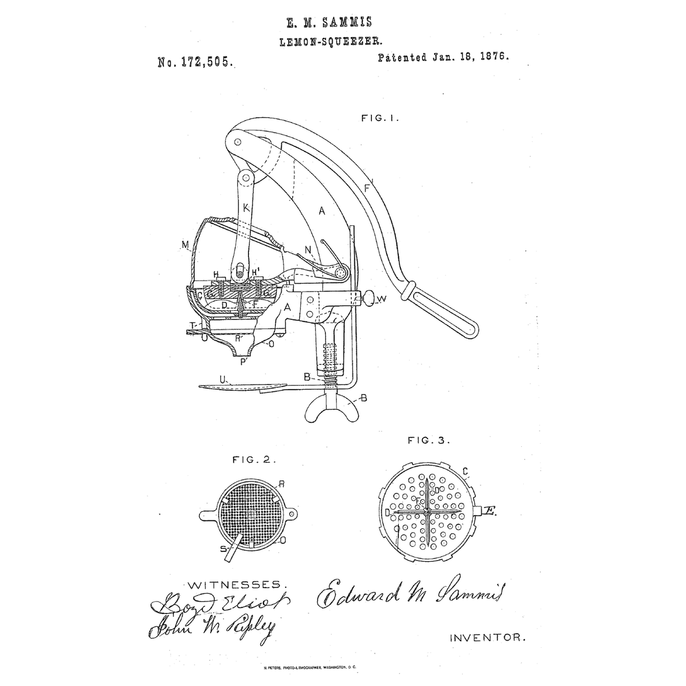 The Toggle-Lever Lemon Squeezer: Cutters, a Hood and a Jaw That Presses Harder as It Closes