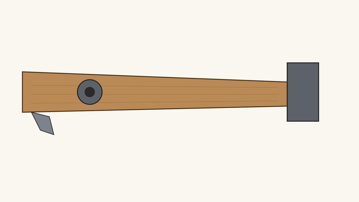Trip-Hammer Helve: an Oak Beam Hewn and Bored for its Pivot