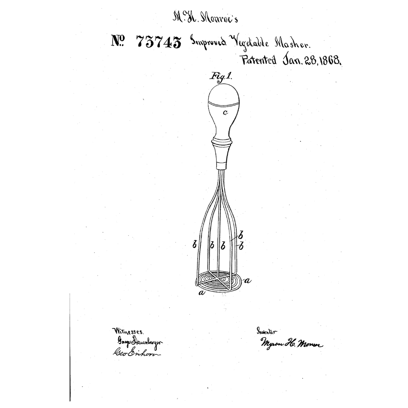 Wire-Coil Potato Masher: A Flat Spiral of Wire on Five Braces