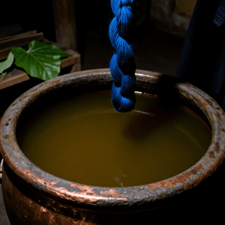 Dyeing Blue with a Woad Urine Vat — The Fermentation Method That Coloured Europe