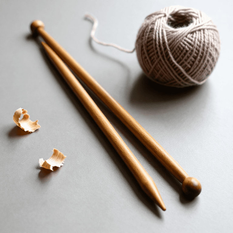 Wooden Knitting Needles from Dowel