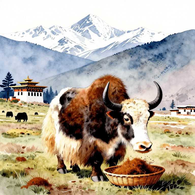 Sélection et traitement des poils de yak — Industrie des poils de yak du Bhoutan