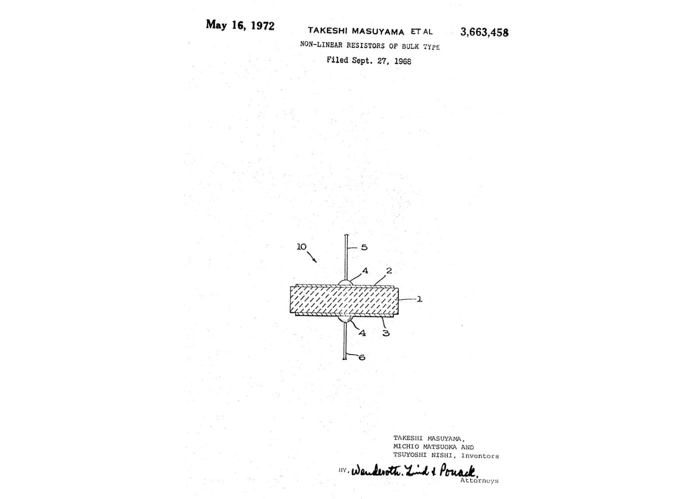 Metal Oxide Varistor: Zinc Oxide with 0.5 % Aluminium Oxide, Bismuth Oxide Paste Fired On (Masuyama 1972, Ex. 5)