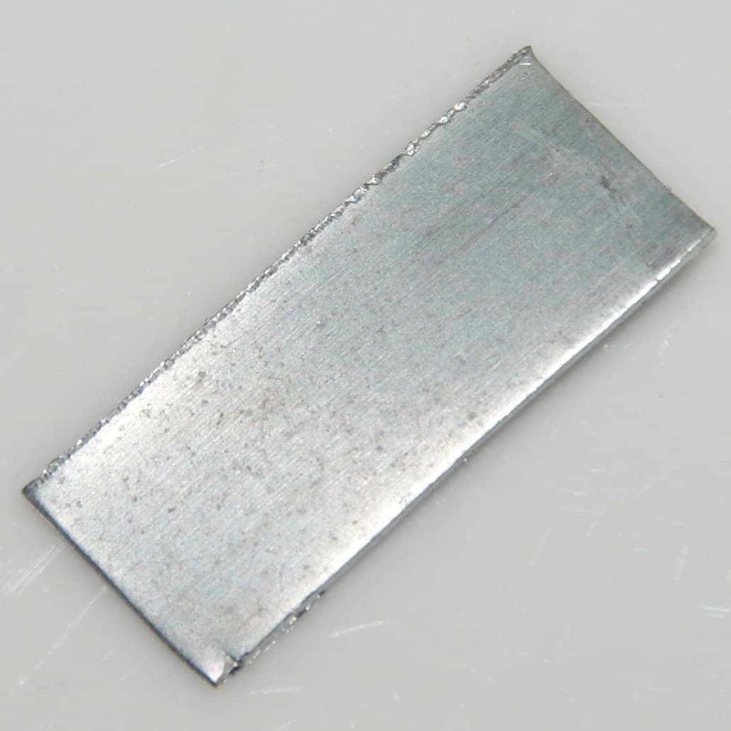 Zinc Sheet Cast as a Plate and Hammered Warm