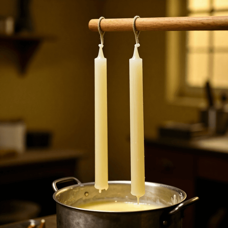 Making Tallow Candles by Repeated Dipping — The Chandler's Craft