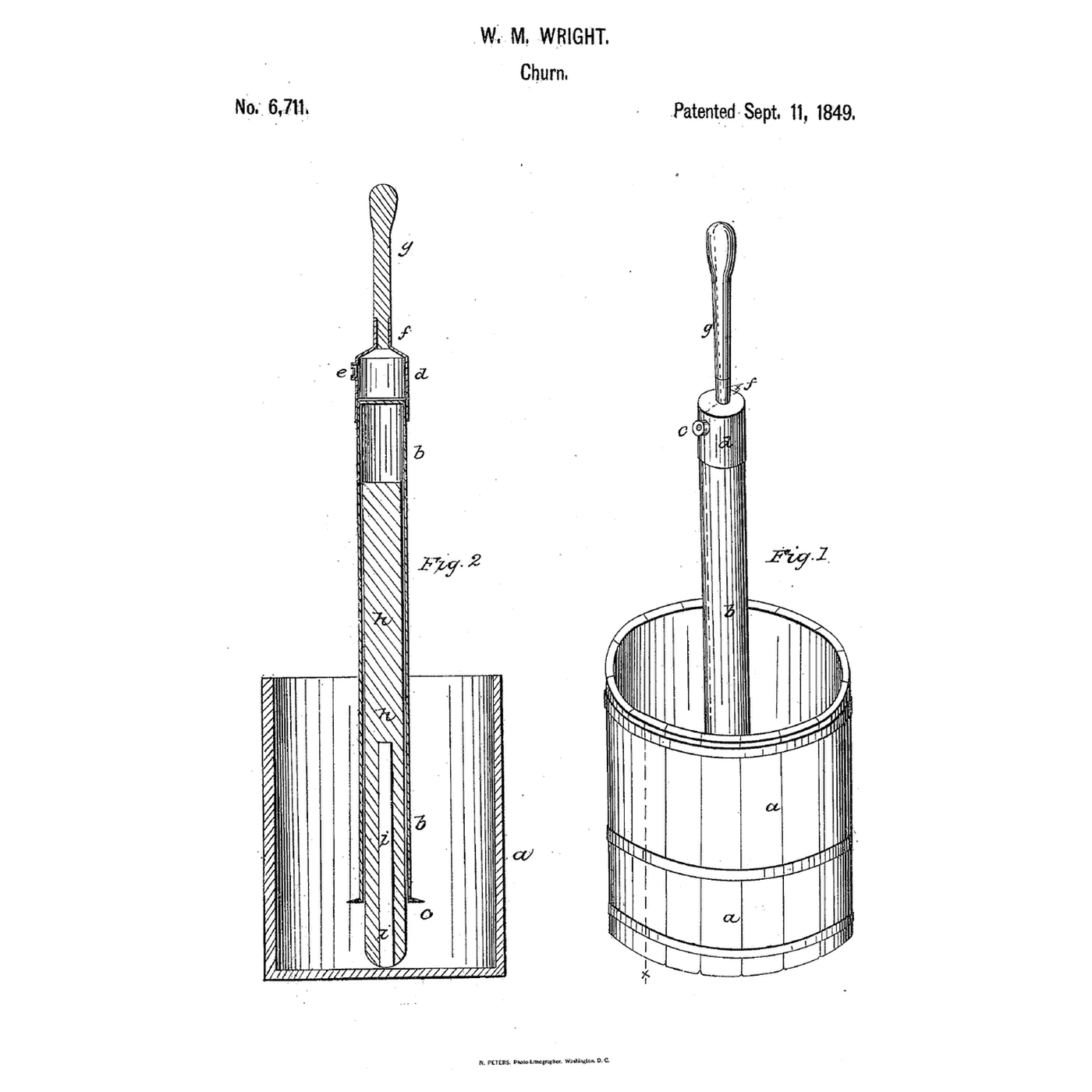 Air-Pump Tube Dasher: A Tube Over a Loose Plunger Pumps Air at Every Stroke