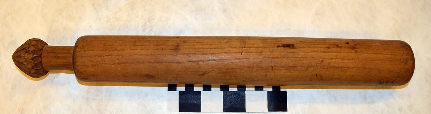 Rolling Pin Turned from Beech, with Tapered Ends