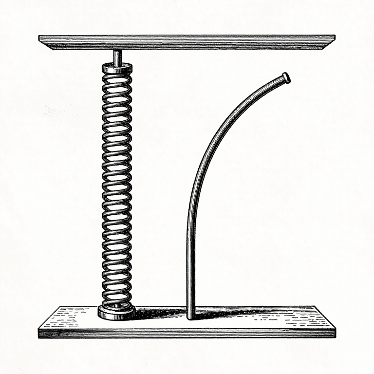 Buckling and Guiding: Why a Long Spring Flicks Sideways