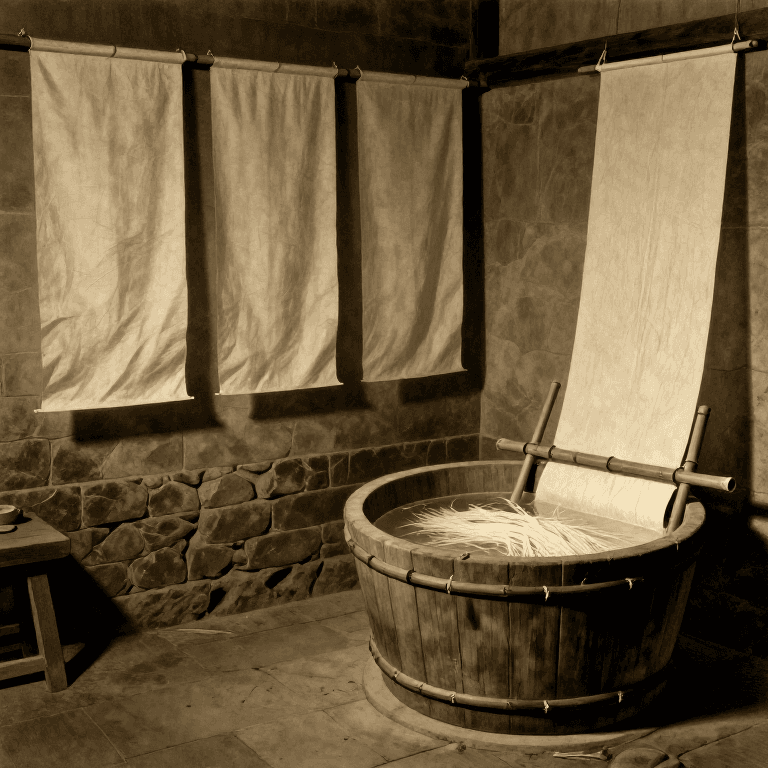 Making Paper from Bark and Hemp — Cai Lun's Method That Changed Civilization
