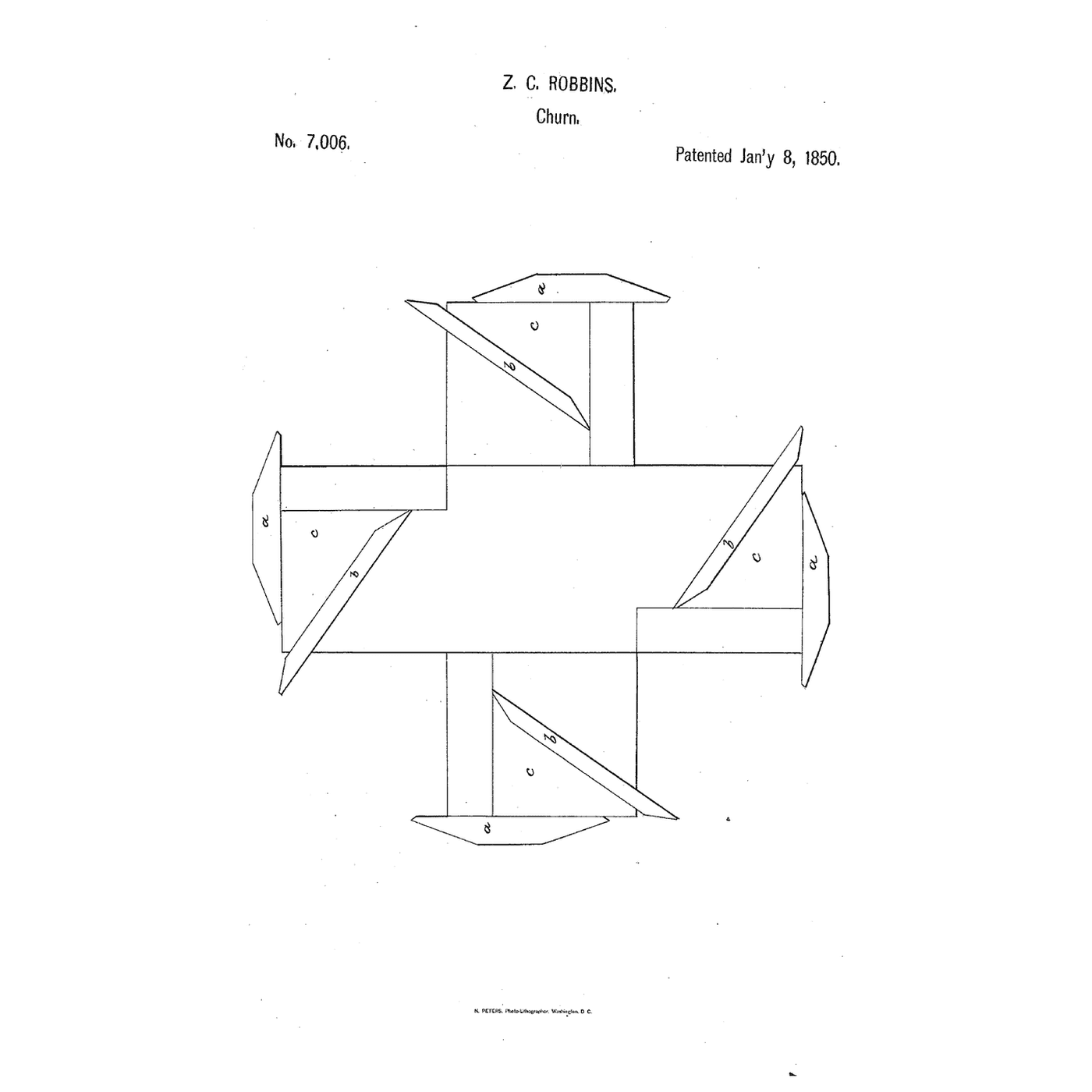 Centrifugal and Centripetal Churn Dasher: Paired Blades That Squeeze the Cream Through