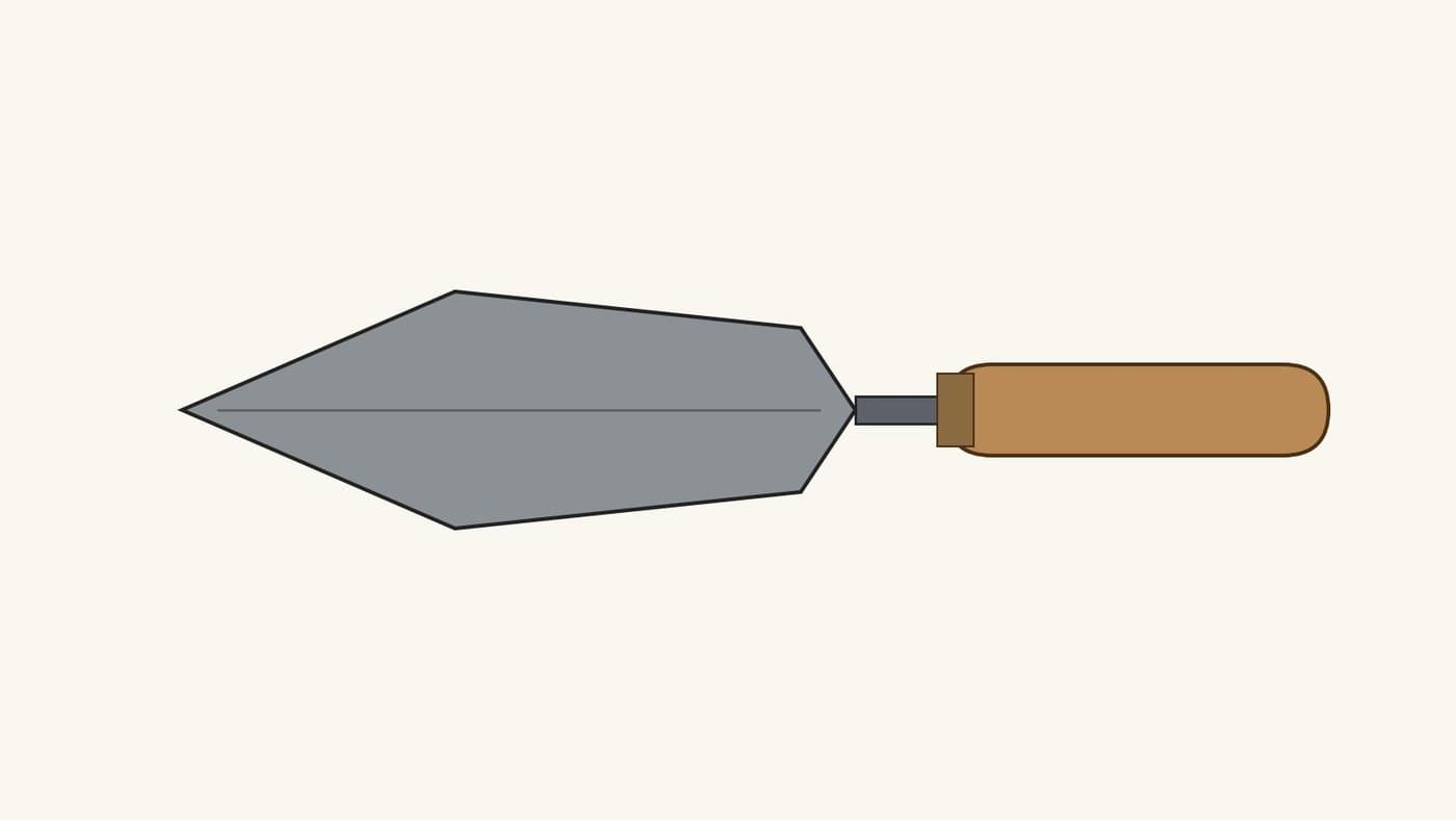 Garden Hand Trowel: a Scoop Blade Forged from Bar, Dished, on a Hardwood Handle
