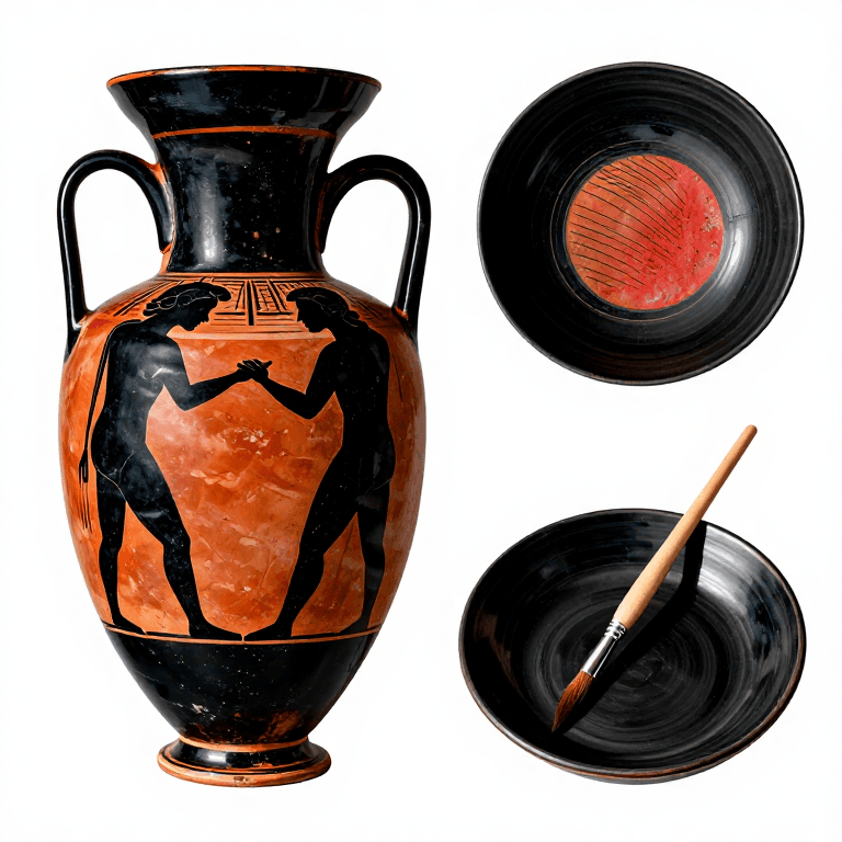 Greek Black-Figure Pottery — Painting Black-Figure Pottery with Iron Slip