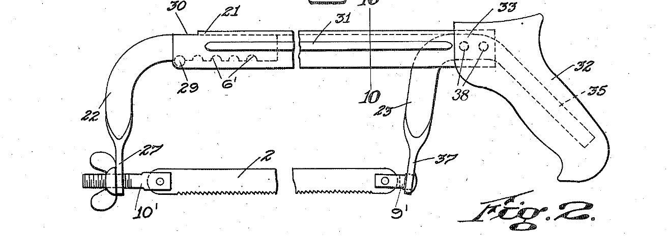 Hacksaw: Bent and Flattened Frame, Bi-Metal Blade
