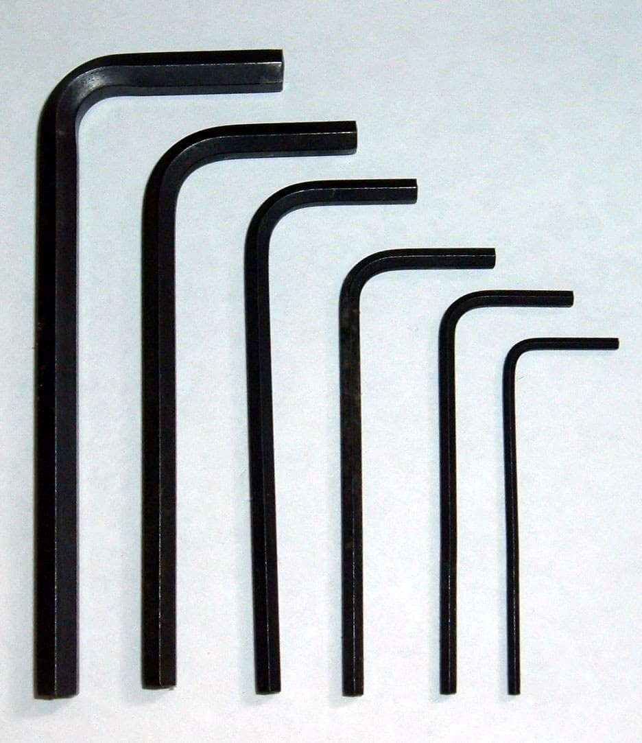 Hex Key Set: Hexagonal Steel Drawn, Bent and Hardened
