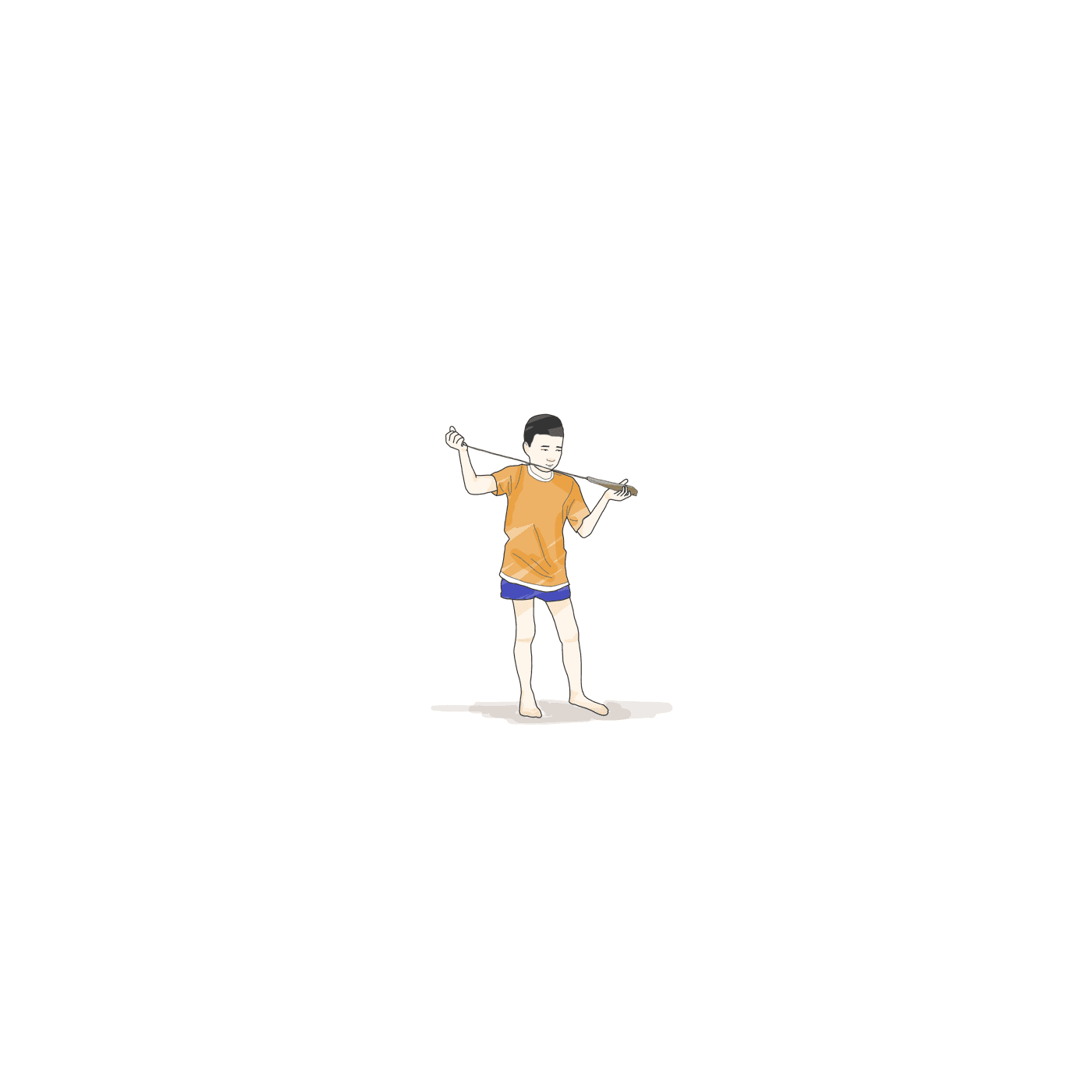 อีบื๋อ — แผ่นไม้ไผ่บาง 1 ปล้อง กว้าง 3-5 ซม. เชือก 1 ฟุต ผูกปลายไม้มือจับ 1 เมตร เหวี่ยงหมุนให้ดังหวือ